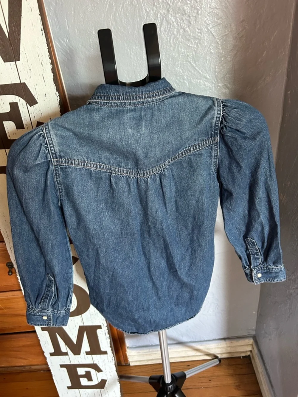 GAP Kids Denim Button-Front Shirt - Blue